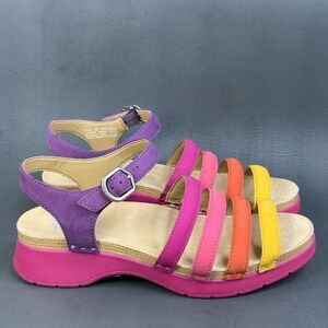 Dansko Roxie Multi Milled Nubuck Sandal womens size 8.5 (39)